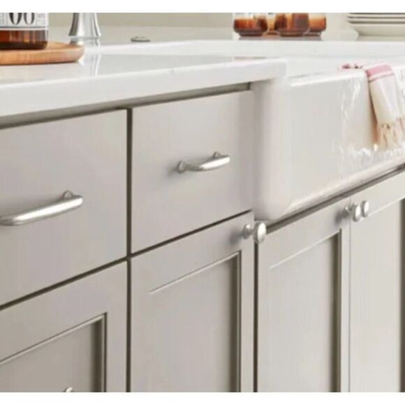 Amerock Renown BP36794G10 Satin Nickel Cabinet Drawer Pulls NEW Lot Of 8 - Picture 3 of 4